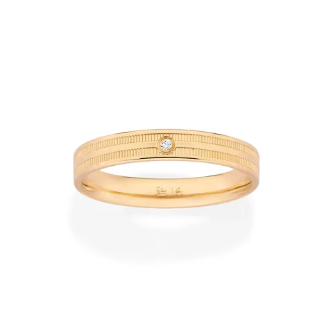 ALIANÇA BANHADA A OURO 18K COM ZIRCÔNIA 513533