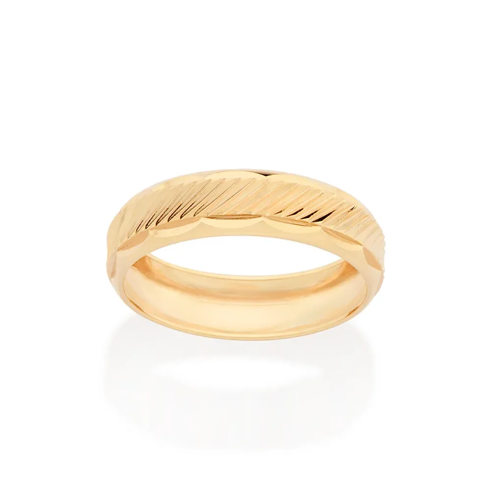 Aliança Folheada a Ouro 18k 513433