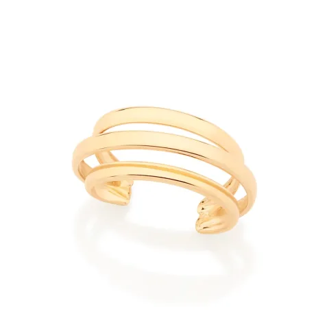 ANEL AJUSTÁVEL BANHADO A OURO 18K TAM 14 513015