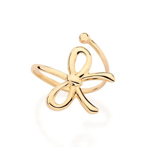 ANEL AJUSTÁVEL LAÇO BANHADO A OURO 18K 513527
