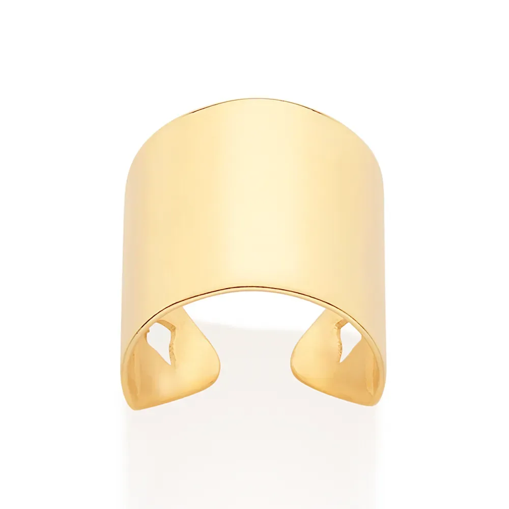 Anel Ajustável Liso Folheado a Ouro 18k - 513451
