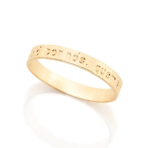 ANEL BANHADO A OURO 18K TAM 18 511588