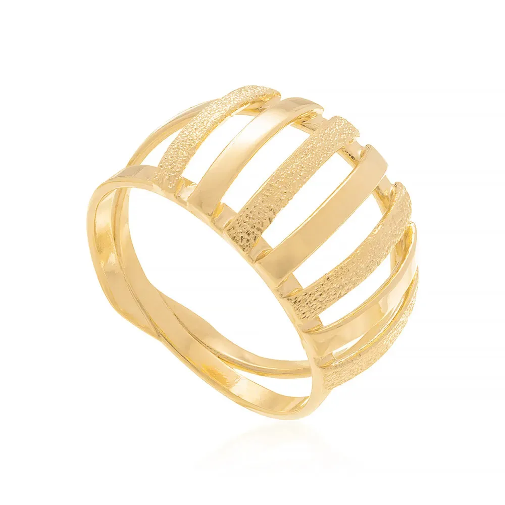 ANEL BANHADO A OURO 18K TAM 22 511044