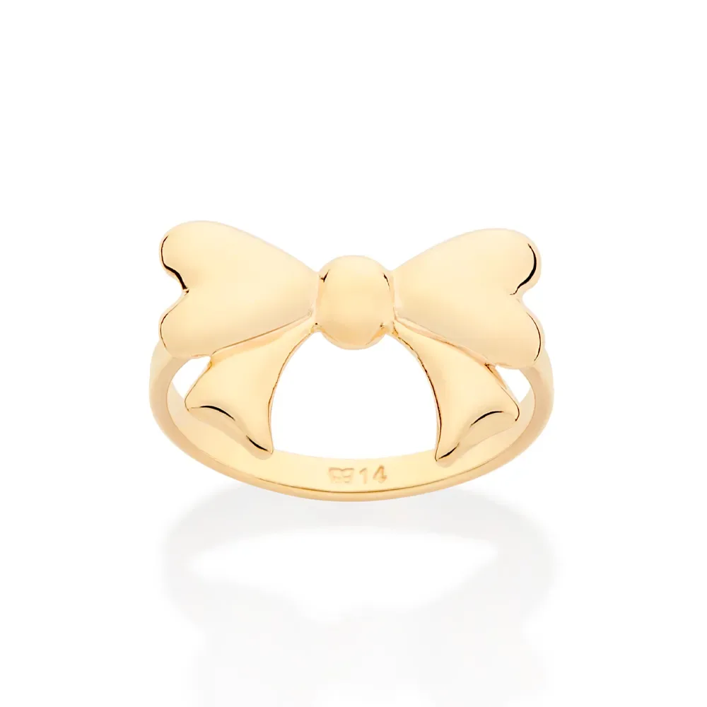 Anel de Laço Folheado a Ouro 18k - 513444