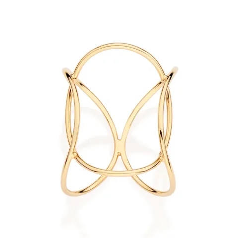 Anel Entrelaçado Banhado A Ouro 18k - 513459