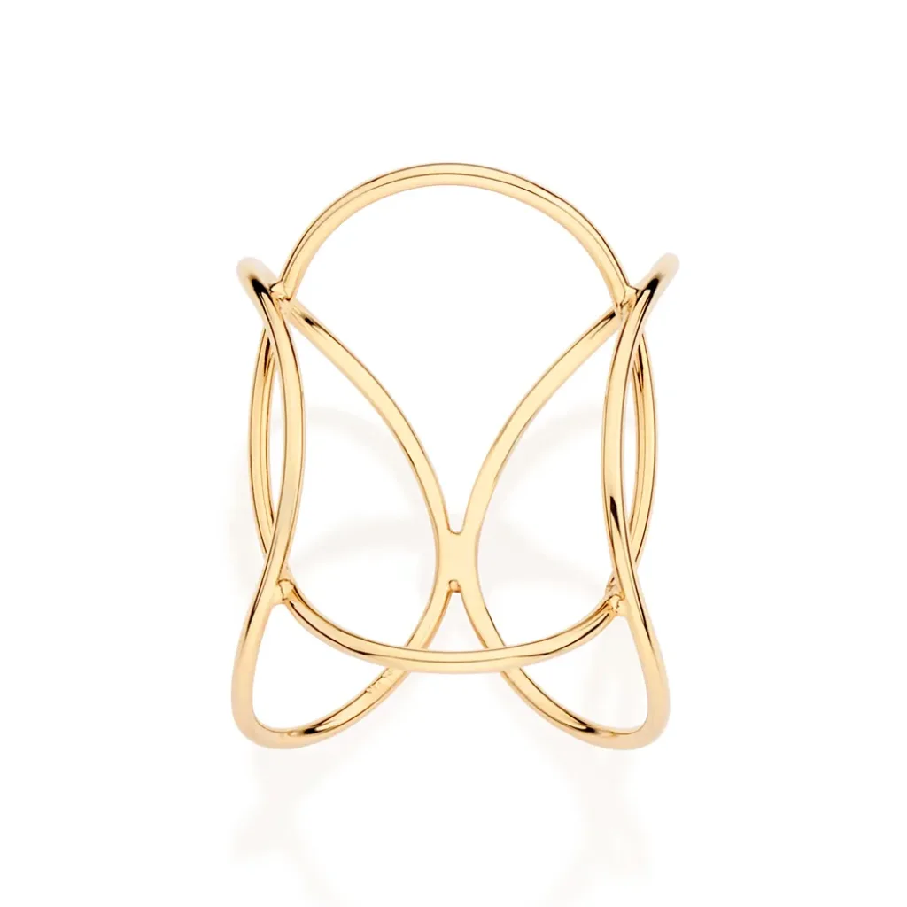 Anel Entrelaçado Banhado A Ouro 18k - 513459