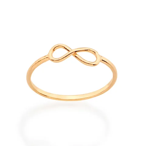 ANEL INFINITO BANHADO A OURO 18K TAM 22 511815