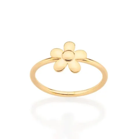 Anel Skinny Flor Folheado A Ouro 513294 TAM 22