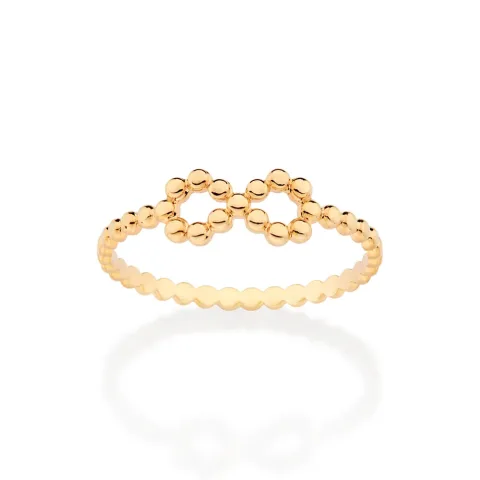 Anel skinny infinito folheado a ouro 18k 513430