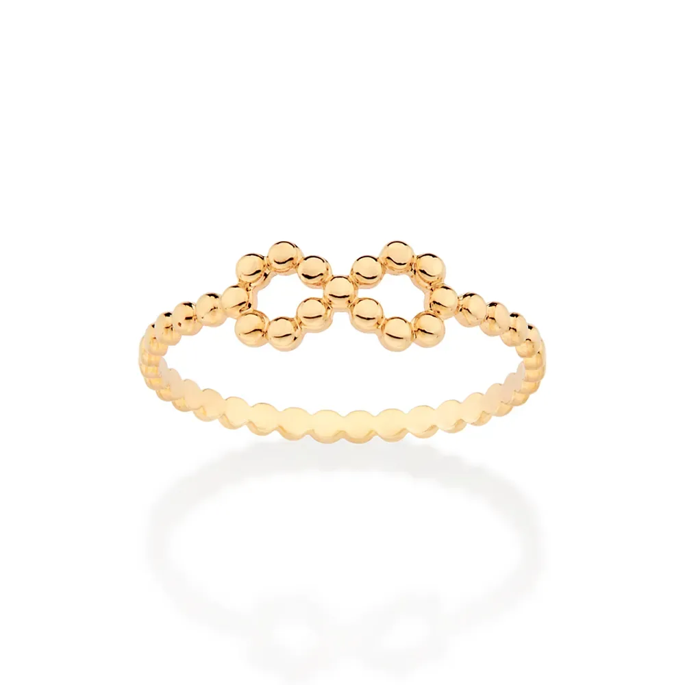 Anel skinny infinito folheado a ouro 18k 513430