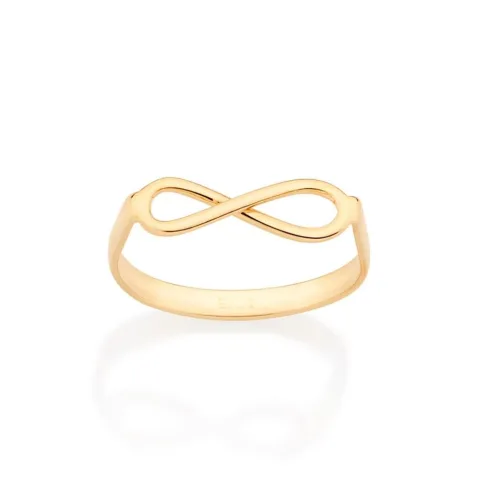 Anel Skinny Infinito Folheado A Ouro 513303 TAM 16
