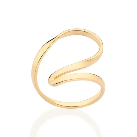 Anel Torcido Banhado A Ouro - 513458