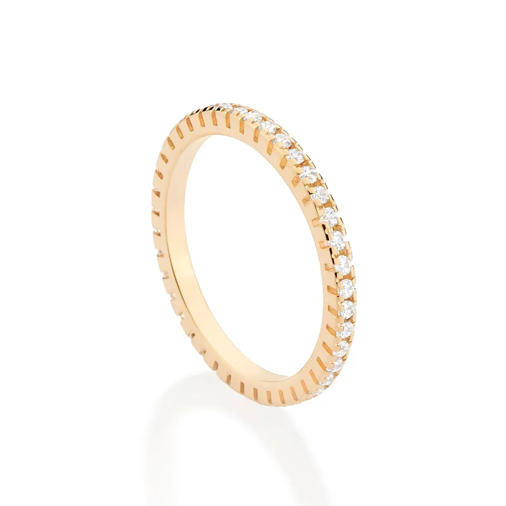 Aparador Com Zircônias Folheada a Ouro 18k 513438