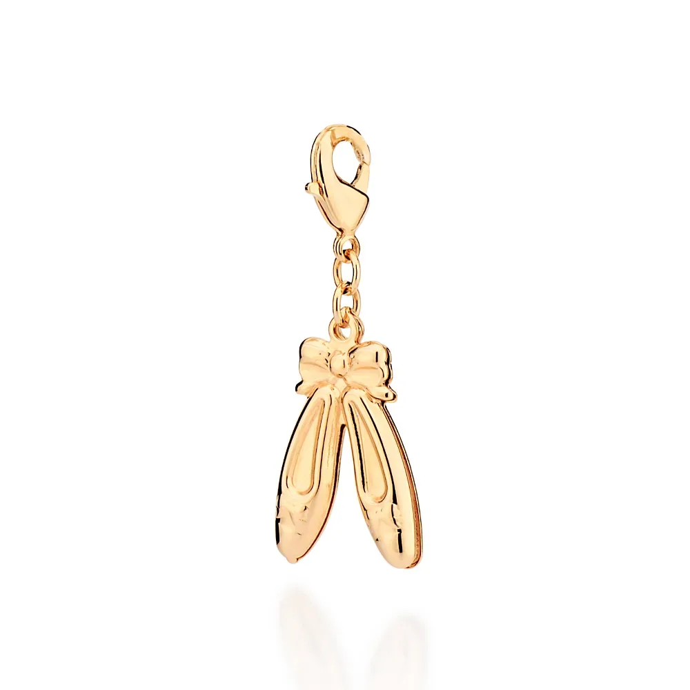 Berloque Sapatilha De Bailarina Folheado a Ouro 18k - 542783