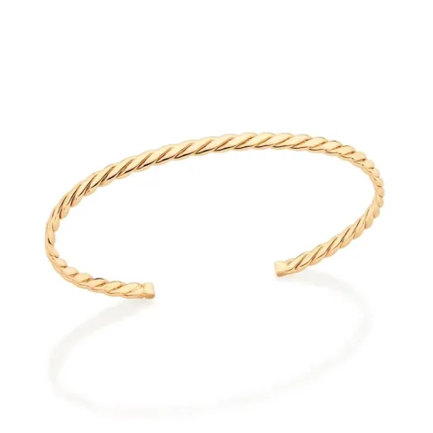 Bracelete Torcido Folheado A Ouro - tam.70 552054