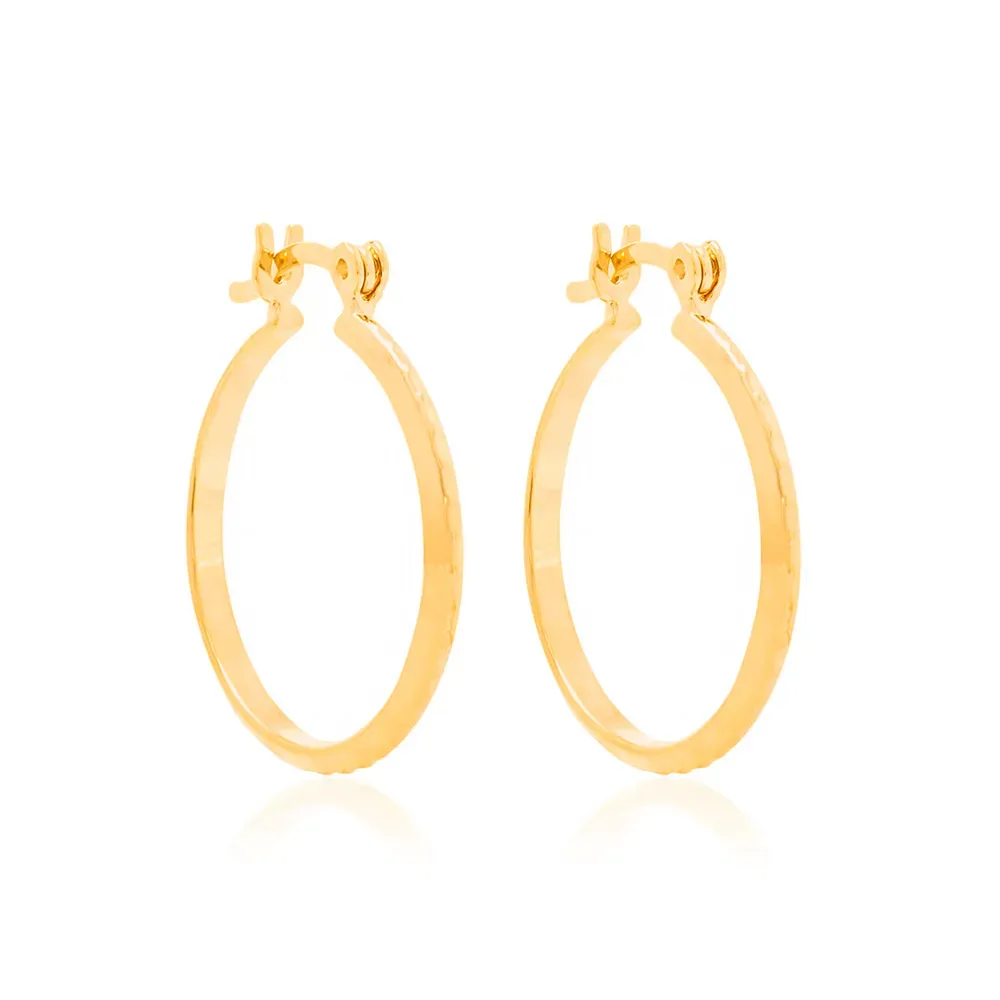 BRINCO ARGOLA BANHADO A OURO 18K - TAM.ÚNICO 522908
