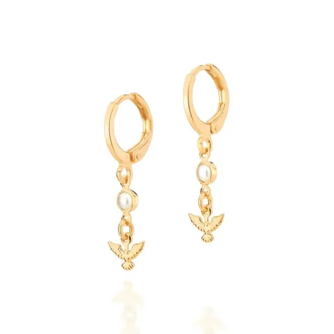 Brinco Argola Com Espírito Santo Folheado A Ouro - tam.único 526679