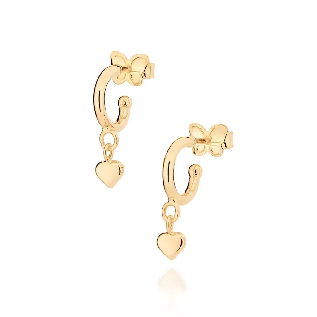 Brinco Argola de Coração Rommanel Folheado A Ouro 18k 527060