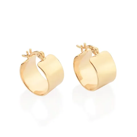 Brinco Argola Lisa Folheado a Ouro 18k - 527246