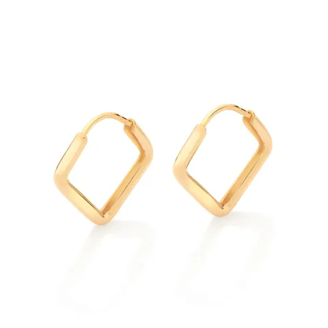 Brinco Argola Losango Folheado a Ouro 18k - Tam.único 526707