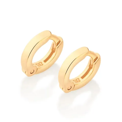 Brinco Argola Navetes Rommanel Folheado A Ouro 18k 527093