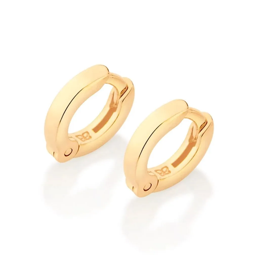 Brinco Argola Navetes Rommanel Folheado A Ouro 18k 527093
