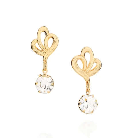 BRINCO BANHADO A OURO 18K COM CRISTAIS - TAM.ÚNICO 525199