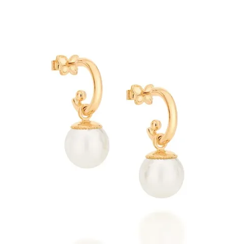 BRINCO BANHADO A OURO 18K COM PÉROLAS SINTÉTICAS - TAM.ÚNICO 522786