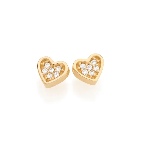BRINCO BANHADO A OURO 18K COM ZIRCÔNIAS - TAM.ÚNICO 525282