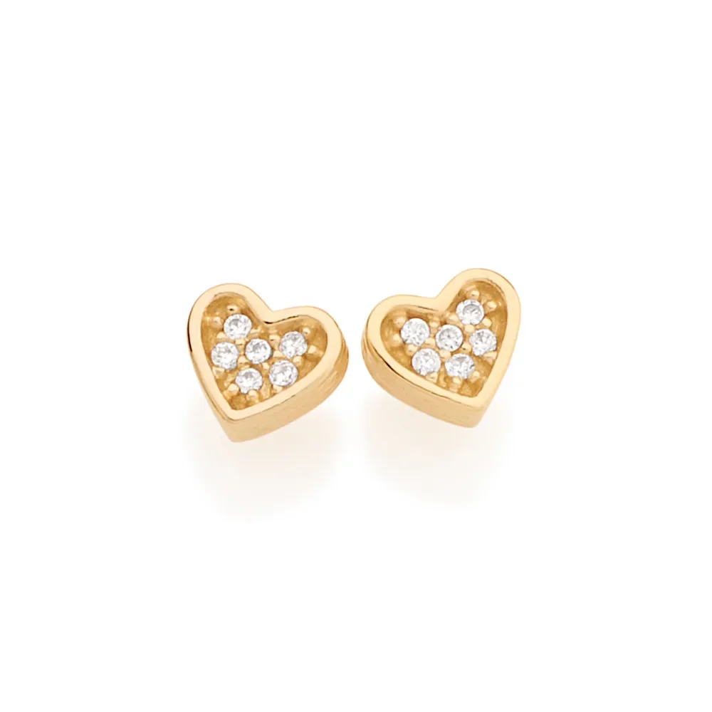 BRINCO BANHADO A OURO 18K COM ZIRCÔNIAS - TAM.ÚNICO 525282