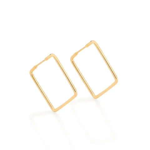 BRINCO BANHADO A OURO 18K QUADRADO - TAM.ÚNICO 522197