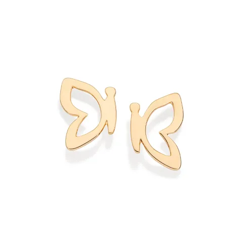 BRINCO BORBOLETA BANHADO A OURO 18K - TAM.ÚNICO 527402
