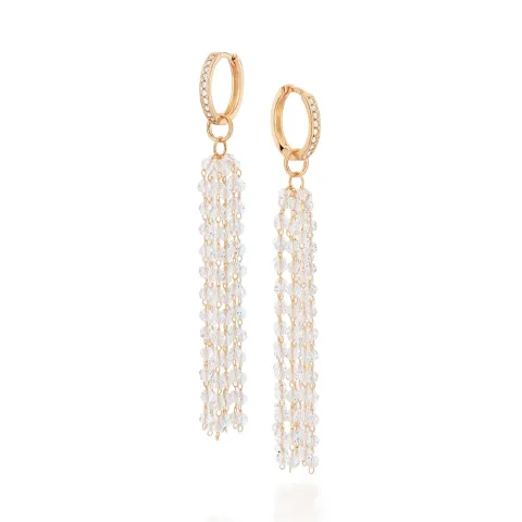 Brinco Cascata Folheado a Ouro 18k Com Cristais e Zircônias - 527223