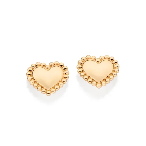 BRINCO CORAÇÃO COM ESFERAS BANHADO A OURO 18K - TAM.ÚNICO 527475
