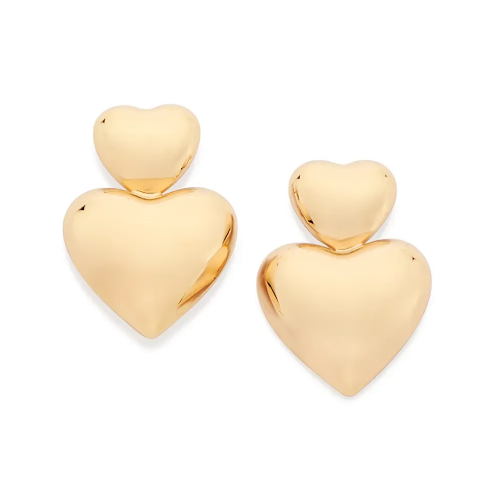 BRINCO CORAÇÕES BOLD BANHADO A OURO 18K - TAM.ÚNICO 5274160