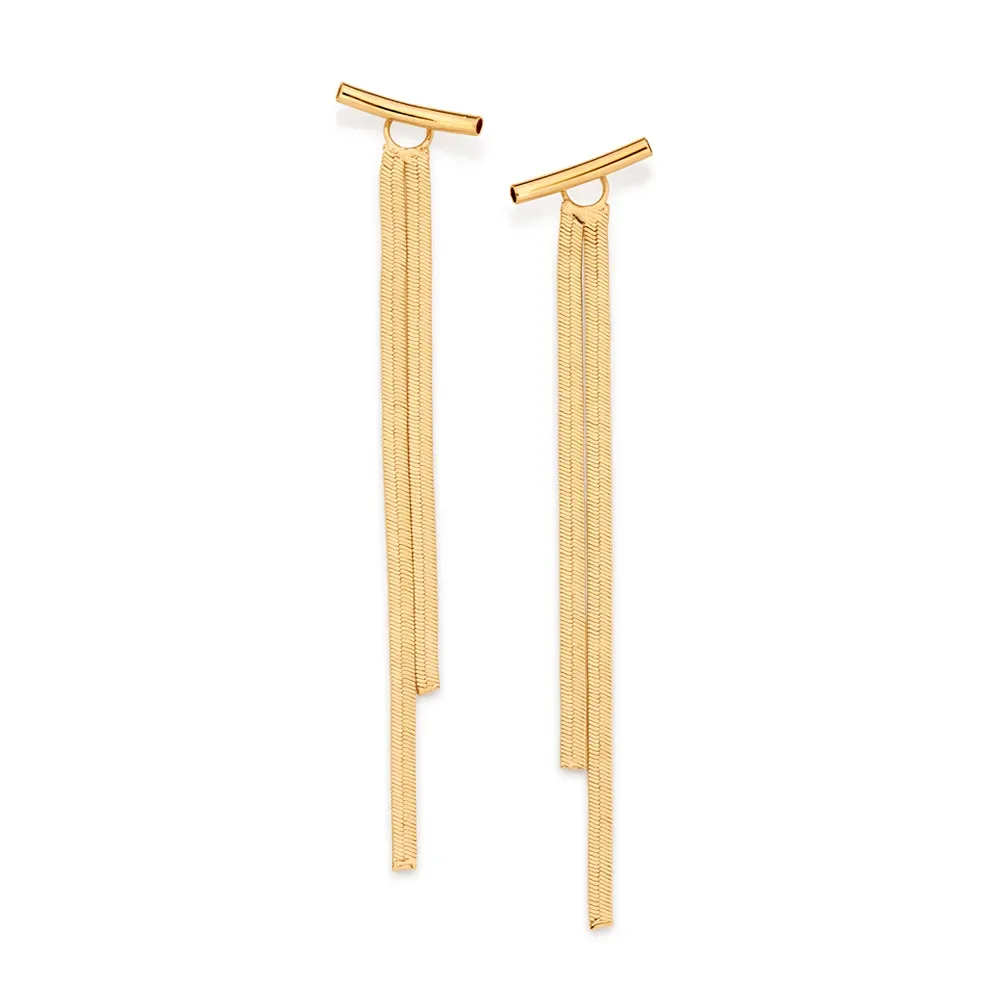 BRINCO EAR JACKET BANHADO A OURO 18K - TAM.ÚNICO 527006