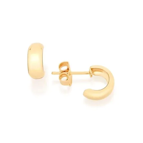 Brinco Folheado a Ouro Meia Argola 525886