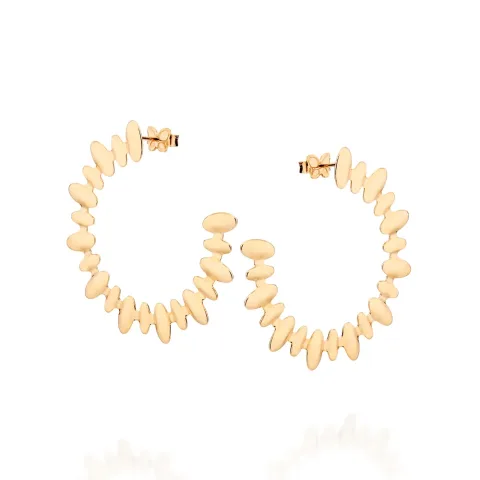 Brinco Meia Argola Folheado a Ouro 18k - 527230