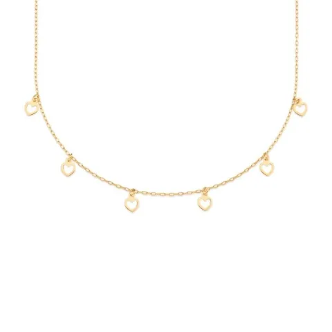 Colar Choker Gargantilha Rommanel Coração Vazado 532311