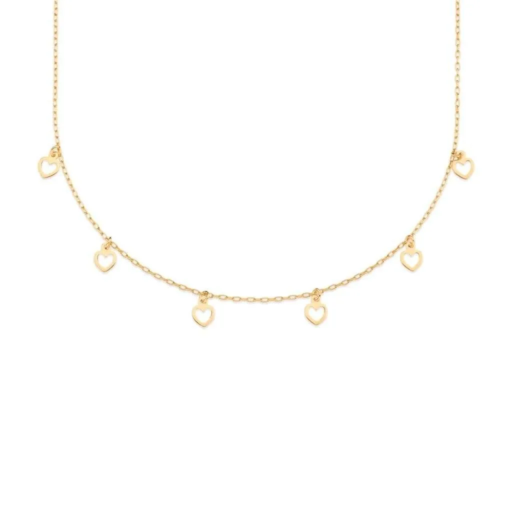 Colar Choker Gargantilha Rommanel Coração Vazado 532311
