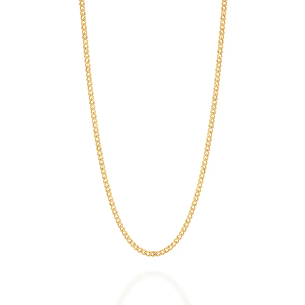 CORDÃO BANHADO A OURO 18K FIO GRUMET LIXADO - TAM.60 530295