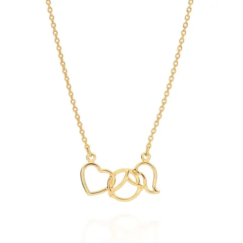 Gargantilha Amor Conectado Folheada A Ouro - tam.50 532431