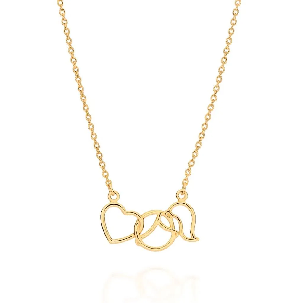 Gargantilha Amor Conectado Folheada A Ouro - tam.50 532431