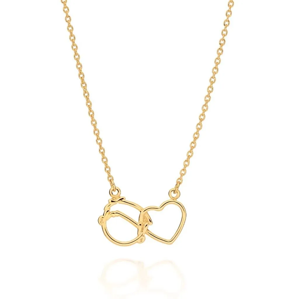 Gargantilha Amor Conectado Folheada A Ouro - tam.50 532432