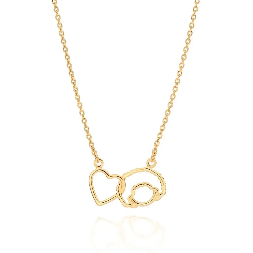 Gargantilha Amor Conectado Folheada A Ouro - tam.50 532433
