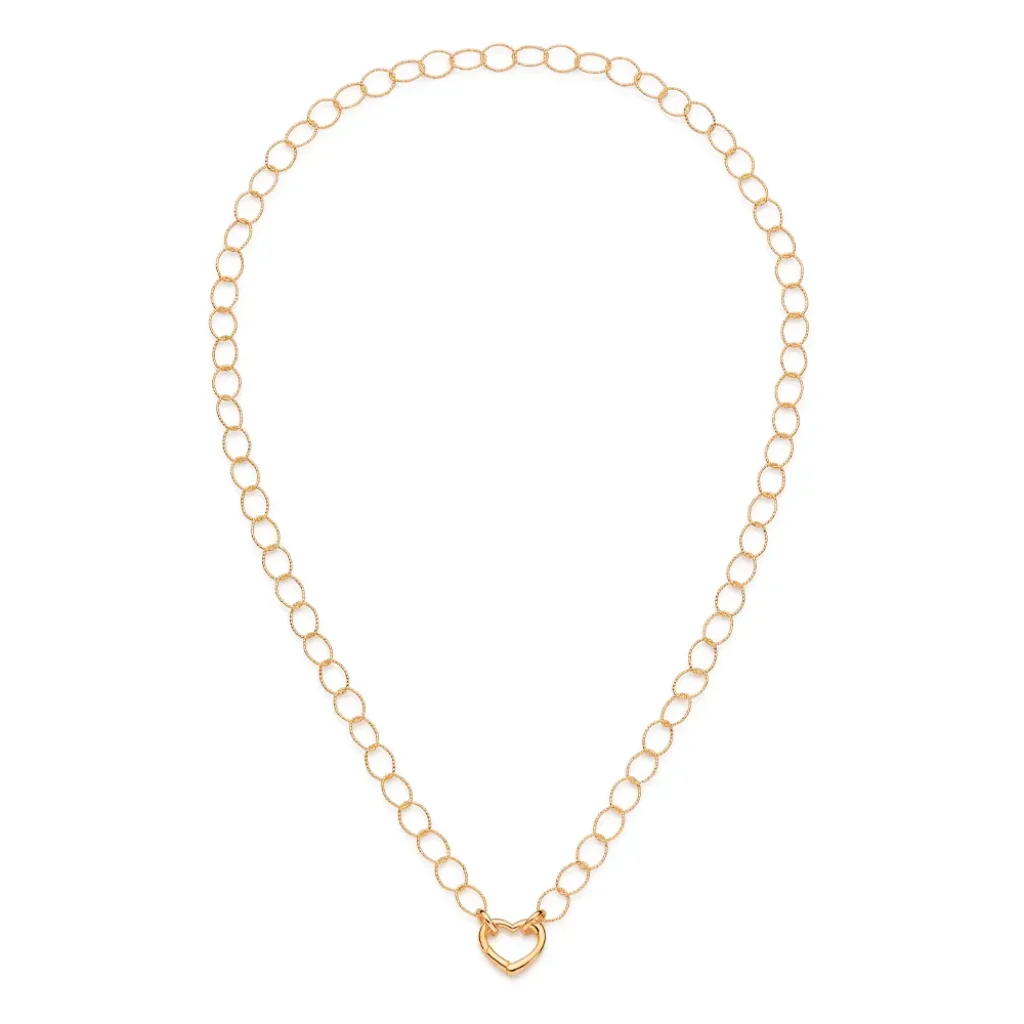 Gargantilha Banhada A Ouro 18k Com Coração - tam.50 532512