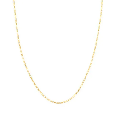 GARGANTILHA BANHADA A OURO 18K ELO ALTERNADO E LIXADO - TAM.42 530146