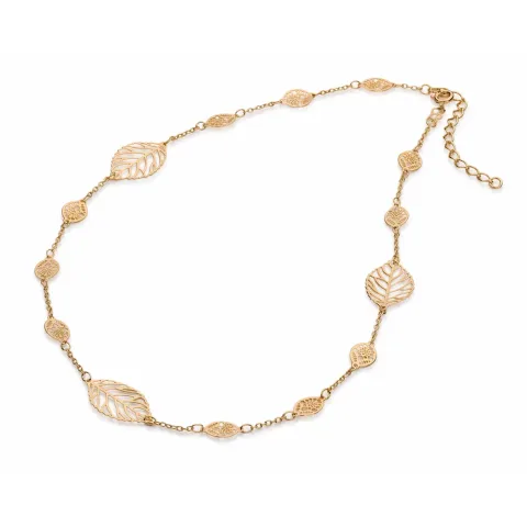 GARGANTILHA BANHADA A OURO 18K FORMADA POR FOLHAS - TAM.45 531121