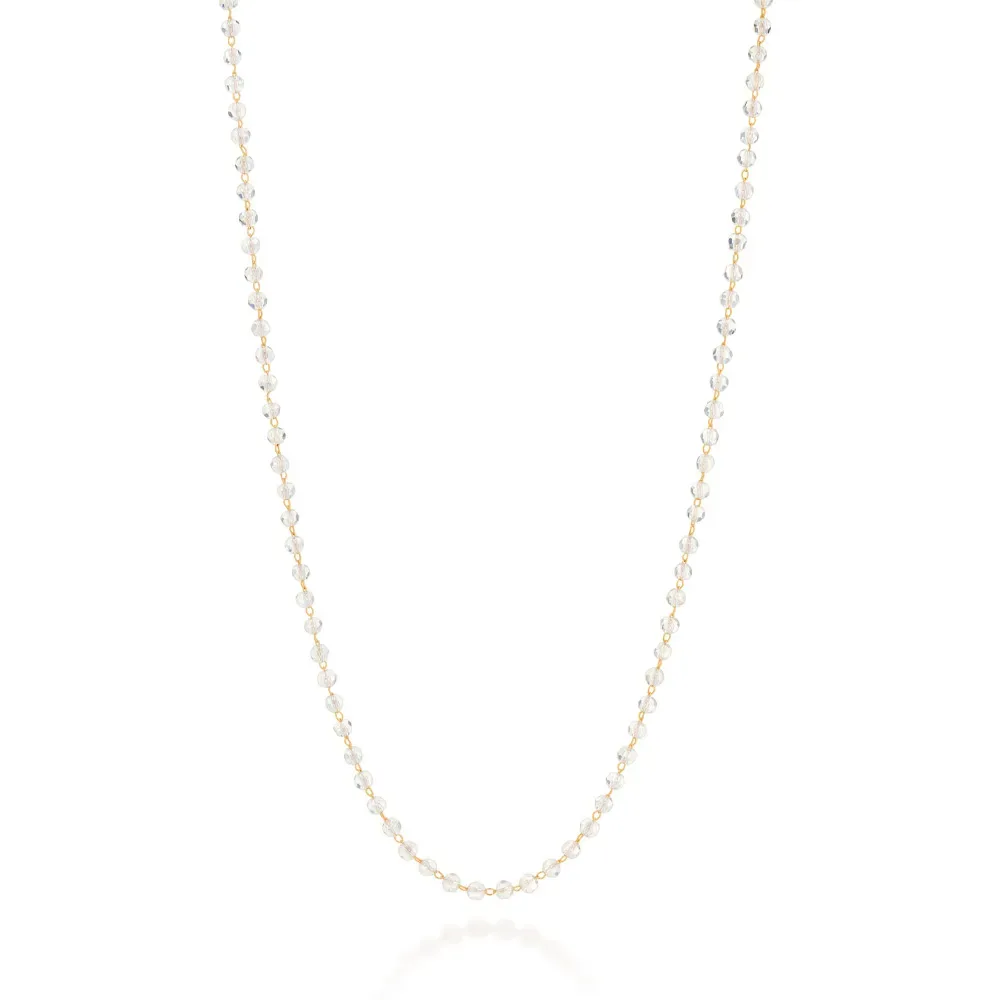 GARGANTILHA COM CRISTAIS BANHADA A OURO 18K - TAM.45 532110