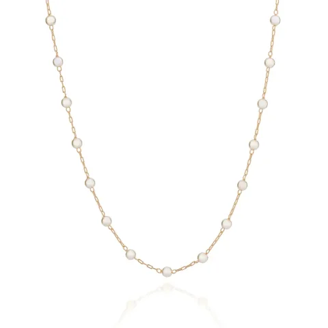 GARGANTILHA PÉROLAS BANHADA A OURO 18K  - TAM.42 - 530919